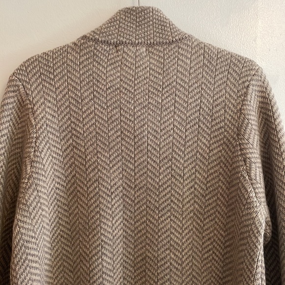 Gio & Gio Olivia Sweater Coat Womens XL Long Line Cardigan Wool Blend Taupe NEW - Picture 12 of 17